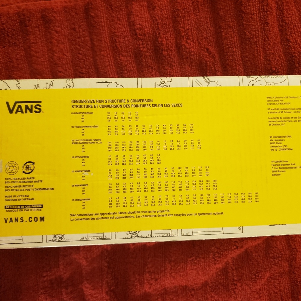 🆕️NIB Women's Authentic Peanuts Vans🆕️ - Picture 8 of 8
